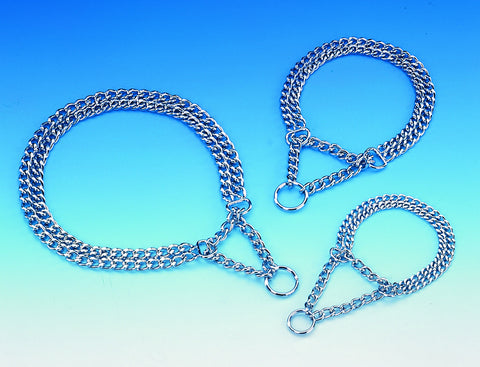 Chains choker, two rows, chrome